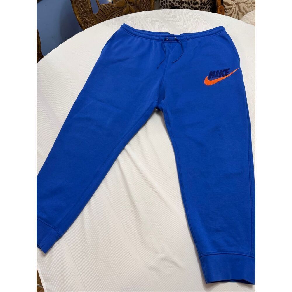 Nike Athletic Blue Chenille Fleece Futura Jogger Sweatpants Size XXL